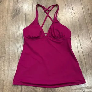 Athleta Tankini Swim Top Plum Purple Swim Adjustable Strappy S Athletic Beach thumbnail 7