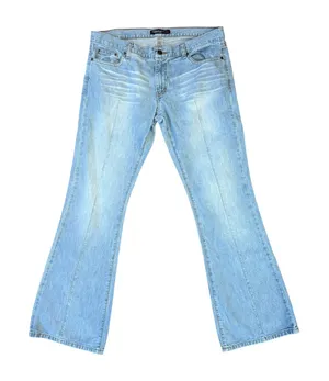 Vintage American Eagle Y2K Flare Jeans Women's 10 Low Rise Seamed Light Wash thumbnail 1