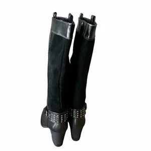 Naturalizer Women's Glassy Tall Leather Suede Heeled Boot Size 7.5 #B1815A thumbnail 5