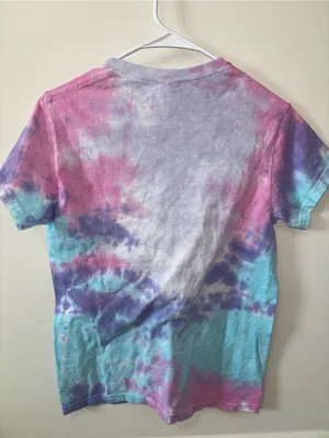 Tie-Dye Short Sleeve Tee - Pink, Purple & Blue thumbnail 2