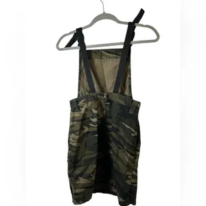 Topshop Camo‎ Overall Mini Dress Pinafore Skirt US 4 thumbnail 6