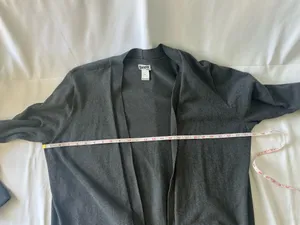 Duluth Open Front Fly Away Long Sleeve Cardigan Sweater Loose Slouchy Pockets L thumbnail 4