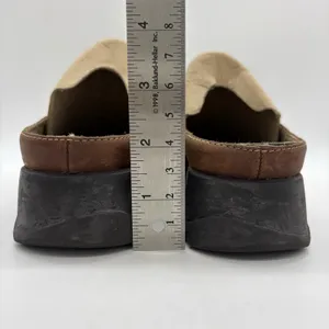Timberland Womens 6 Shoe Slip On Mule Slide Brown Leather Casual Comfort‎ Heel thumbnail 5