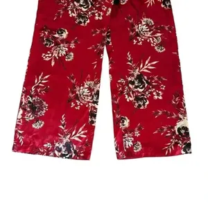 Gilligan & O'Malley Red Women's Satin Floral Lightweight Pajama Pants SZ M #1944 thumbnail 4