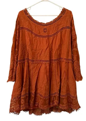 Indigo Thread Co Women Size 1X Crochet‎ Blouse/Dress Whimsy Fairy Boho Hippie thumbnail 1