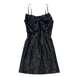 RONNY KOBO Sequin Embellished Lindsay Bow Front Mini Dress Black Women’s Size S thumbnail 4