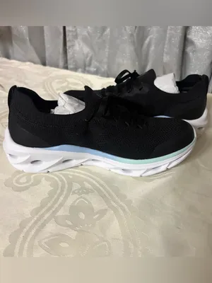 NWT- Skechers Women’s Black Knit Slip-On Sneakers with laces thumbnail 10