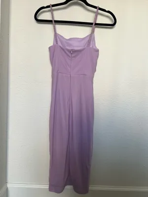 Lilac purple wedding guest dress thumbnail 4