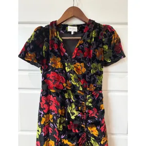 Milly Gynn Burnout Velvet Midi Dress Size 2 Romantic Fairy Whimsigoth Wedding thumbnail 3