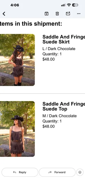 Matching brown fringe set thumbnail 3