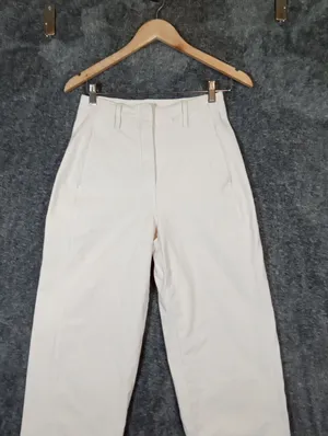 Wilfred Aritzia Ascendant Pant High Waisted cotton Utility Cream Wide Leg Sz4 thumbnail 5