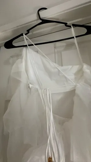 Selfie Leslie Dress White One-Shoulder thumbnail 3
