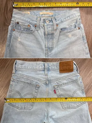 Levi’s Premium Wedgie Straight Jeans 24 Fits 25x25 Luxor Again Distressed $110 thumbnail 7