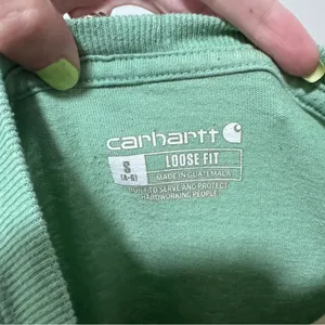 Carhartt Women’s Green Pocket Tee Short Sleeve Small thumbnail 4