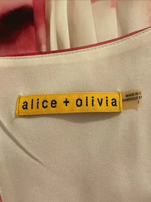 Alice + Olivia Catherine Pink Floral Party Dress In Cherry Blossom Mist Size 2 thumbnail 13