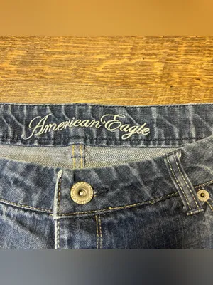 Vintage Y2K American Eagle Real Flare Jeans Women’s 14 Low Rise Blue Denim thumbnail 5