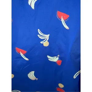 Modcloth Royal Blue Mind At Breeze Windbreaker Nylon Rain Jacket Fruit M thumbnail 10