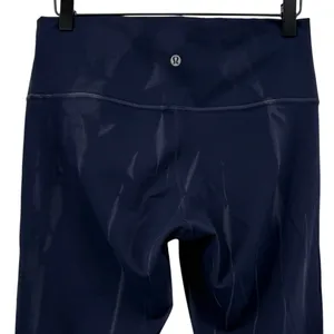 Lululemon Wunder Train High-Rise Crop 23" Sun Bleached Wash True Navy Women‎ 10 thumbnail 4