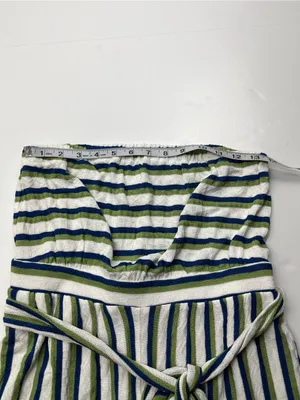 Anthropologie Maeve Meja Strapless Striped Knit Wide Leg Jumpsuit Small FLAW‎ thumbnail 5