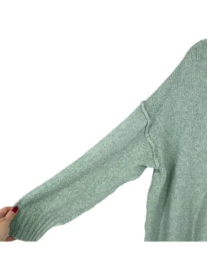 Free People Brookside Tunic Sweater Spearmint V-Neck Relaxed Fit Size Small thumbnail 11