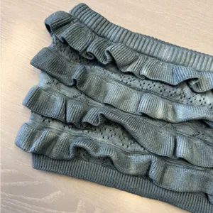 Edikted women size xs/s knit ruffles y2k gray tube top‎ thumbnail 2