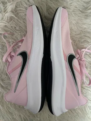 Nike Light Pink Young Star Runner 3 GS Sneakers Black Swoosh Size US5.5Y UK5 EUR thumbnail 6