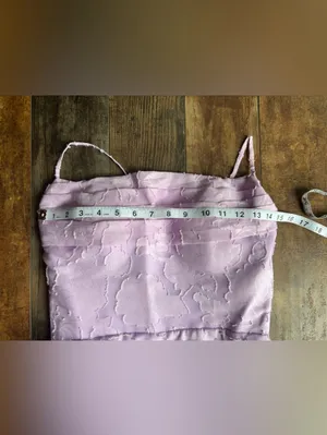 Strapless Lavender Evening Gown with Textured Detail size 6 thumbnail 6