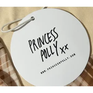 Princess Polly‎ Brown Plaid Long Sleeve Ruched Crop Top Size US 10 EU 42 thumbnail 4