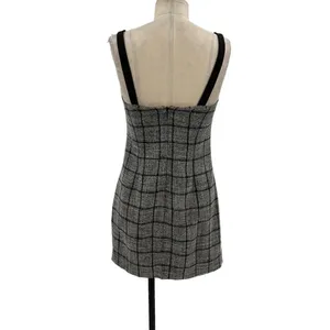 NBD‎ Bynes Mini Dress Gray Black Plaid Sleeveless Size Small thumbnail 8