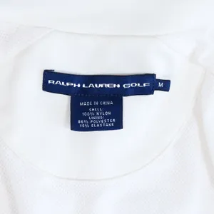 Ralph Lauren Golf Jacket Women M Ivory Full Zip Track Mock Neck Gold Trim Tennis thumbnail 4