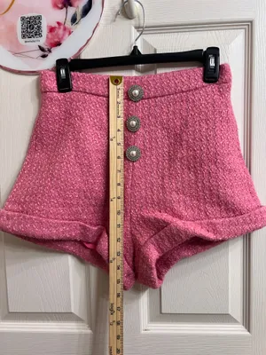 D.INA pink high-waisted tweed short size L thumbnail 7