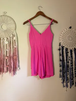 superdown Karen Wrap Romper Pink Size XS thumbnail 4