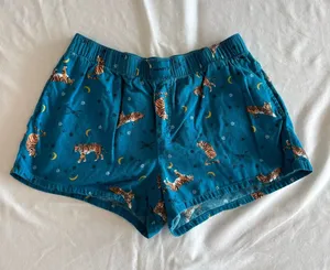 Joyspun Teal Tiger Sleep Shorts Size Small thumbnail 1
