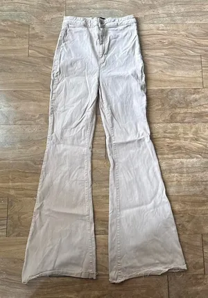 Women’s Flared Pants in Light Beige Tan Size undefined thumbnail 1