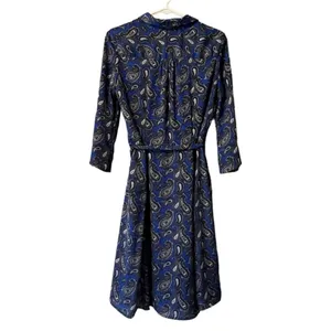 Banana Republic Dress Women Sz 2 Floral Fit & Flare Paisley Cottagecore‎ Peasant thumbnail 2