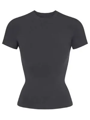 SKIMS Women's Short Sleeve Crew Tee - Black thumbnail 1