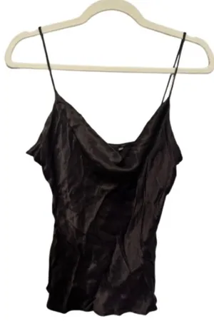 Zara Dark Brown‎ Satin Tank Top thumbnail 1