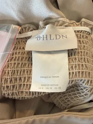 NWT BHLDN Elsie Straight-Neck Satin A-Line Gown Champagne thumbnail 8
