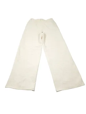 OGL FuzzLuxe High Waisted Warm Straight Leg Pull On Pants Beige Size Medium thumbnail 2