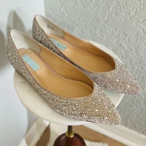 BETSEY JOHNSON Rhinestone Crystal Pavé Pointed Toe Flat, SPARKLE, Size 8.5, NWOT thumbnail 9