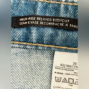Banana Republic HIGH-RISE RELAXED BOOTCUT Leg Jeans size 26 100% cotton thumbnail 11