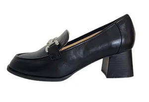 Adrienne Vittadini Womens Sabre Black Block Heel Shoes Size 7.5 thumbnail 1
