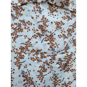 Romantic‎ Ditsy Floral Puff Sleeve Midi Dress White Rust Sweetheart Neck Sl thumbnail 3