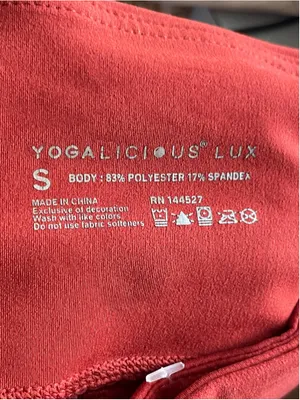 Women's Yogalicious Red Athletic Shorts Size S thumbnail 3