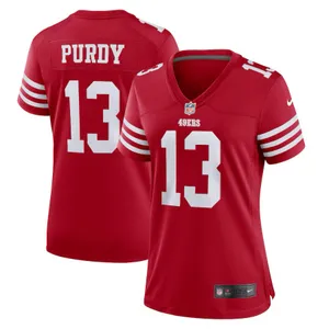 New tag came off Women's San Francisco 49ers Purdy‎ Nike Scarlet Player Jersey thumbnail 1