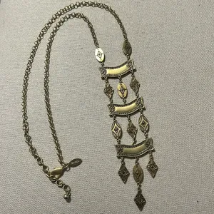NEW Chico’s Mia Ladder Necklace in Gold , New without Tag SOLD OUT thumbnail 4