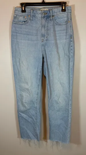 Madewell Light Wash The Curvy Perfect Vintage Jeans Womens 26 Frayed Hem thumbnail 1