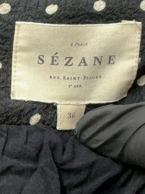Sézane Carolina black polka-dot print mini skirt thumbnail 5
