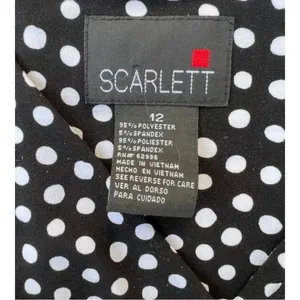 Scarlet Size 12 Black and White Polka Dot Sleeveless Fit And Flare Casual Dress‌ thumbnail 3