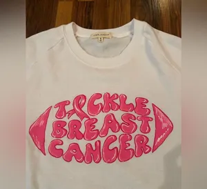 Simply Southern Tackle Breast Cancer Women’s Long Sleeve Snow Crewneck Sweater thumbnail 2